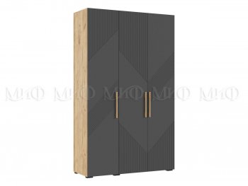 Шкаф 1350 мм Ирис с антресолью, крафт/графит (Миф) в Новоуральске - novouralsk.mebel-e96.ru