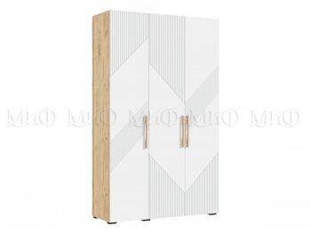 Шкаф 1350 мм Ирис с антресолью, крафт/белый (Миф) в Новоуральске - novouralsk.mebel-e96.ru