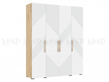 Шкаф 1800 мм Ирис с антресолью крафт/белый (Миф) в Новоуральске - novouralsk.mebel-e96.ru