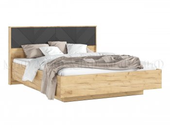 Кровать парящая Ирис крафт/графит с подсветкой (Миф) в Новоуральске - novouralsk.mebel-e96.ru