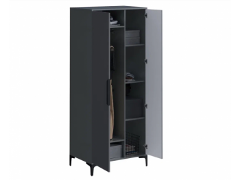 Шкаф 800 мм 2-створчатый Кимберли графит (Handis) в Новоуральске - novouralsk.mebel-e96.ru