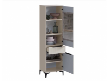 Пенал 550 мм со стеклом Кимберли кашемир (Handis) в Новоуральске - novouralsk.mebel-e96.ru