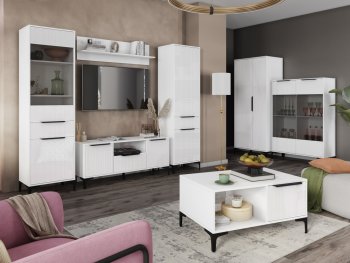 Стенка Кимберли белый, модульная (Handis) в Новоуральске - novouralsk.mebel-e96.ru