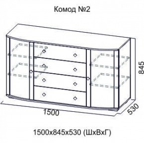 Комод №2 (1500) SV-Мебель в Новоуральске - novouralsk.mebel-e96.ru