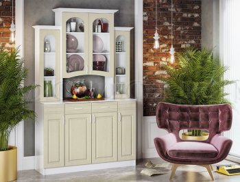 Буфет Констанция 4-х створчатый Фисташковый (Миф) в Новоуральске - novouralsk.mebel-e96.ru