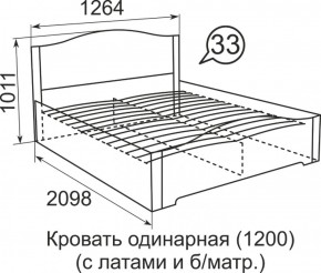 Кровать с латами Виктория 900*2000 в Новоуральске - novouralsk.mebel-e96.ru