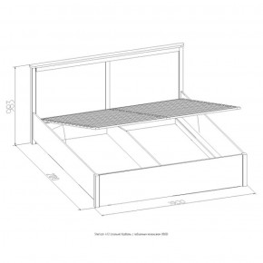 Кровать Шерлок с ПМ 1400 дуб сонома 1400*2000 в Новоуральске - novouralsk.mebel-e96.ru