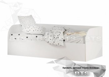 Кровать детская с подъемным механизмом Трио КРП-01 Белый (БТС) в Новоуральске - novouralsk.mebel-e96.ru | фото