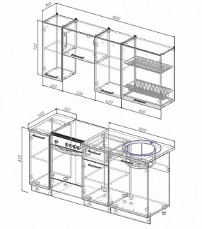 Кухонный гарнитур Жемчуг 1800 в Новоуральске - novouralsk.mebel-e96.ru