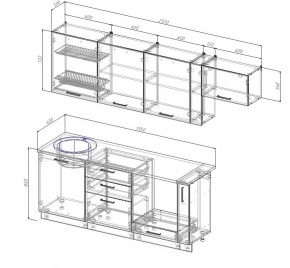 Кухонный гарнитур Лада 2550 в Новоуральске - novouralsk.mebel-e96.ru