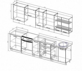 Кухонный гарнитур Шампань 3000 в Новоуральске - novouralsk.mebel-e96.ru