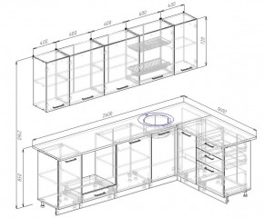 Кухонный гарнитур угловой Вегас 2600*1600 в Новоуральске - novouralsk.mebel-e96.ru