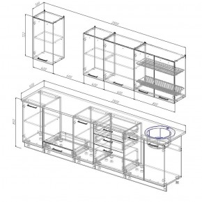 Кухонный гарнитур Вегас 2800 в Новоуральске - novouralsk.mebel-e96.ru