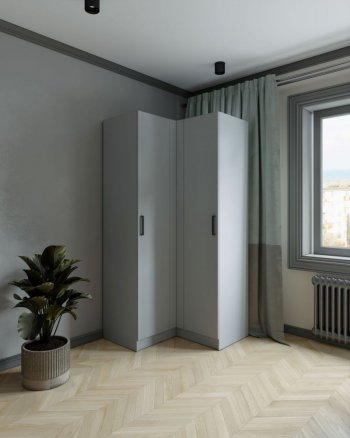 Шкаф угловой Ларс (угол прямой), Серый камень (Микон) в Новоуральске - novouralsk.mebel-e96.ru