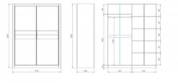 Шкаф-купе 1750 мм 2-х дверный Лацио (СБК) в Новоуральске - novouralsk.mebel-e96.ru