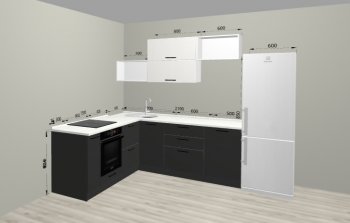 Угловой кухонный гарнитур Санвут 1516х2100 мм в Новоуральске - novouralsk.mebel-e96.ru