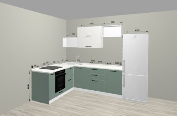 Угловой кухонный гарнитур Санвут 1516х2100 мм в Новоуральске - novouralsk.mebel-e96.ru