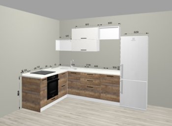 Угловой кухонный гарнитур Санвут 1516х2100 мм в Новоуральске - novouralsk.mebel-e96.ru