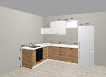 Угловой кухонный гарнитур Санвут 1516х2100 мм в Новоуральске - novouralsk.mebel-e96.ru
