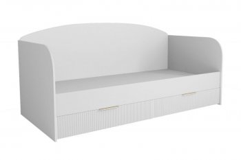 Кровать Лавис ДКД 2000.1 с ящиками белый софт (ДСВ) в Новоуральске - novouralsk.mebel-e96.ru