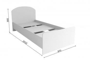 Кровать Лавис КРД 900.1 белый софт (ДСВ) в Новоуральске - novouralsk.mebel-e96.ru