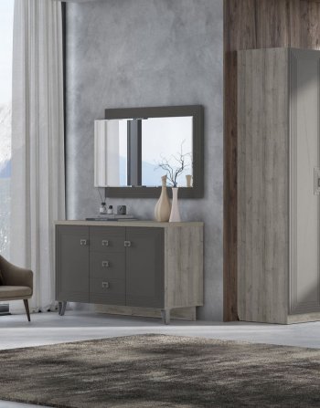 Спальный гарнитур Лежер модульный, холст вулканический (СанТан) в Новоуральске - novouralsk.mebel-e96.ru