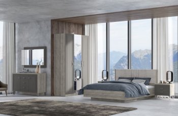 Спальный гарнитур Лежер модульный, холст вулканический (СанТан) в Новоуральске - novouralsk.mebel-e96.ru