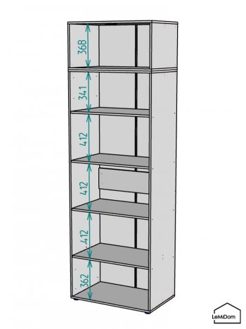 Шкаф с антресолью 800 мм Linnea MHR-2A-2 2450х800х510 (ДВ-М 11.1.25) в Новоуральске - novouralsk.mebel-e96.ru