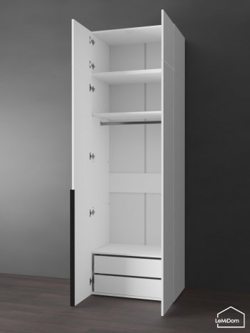 Шкаф с антресолью 800 мм Linnea MHR-2A-3 2450х800х510 (Белый-М 11.1.2) в Новоуральске - novouralsk.mebel-e96.ru