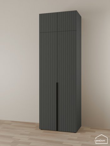 Шкаф с антресолью 800 мм Linnea MHR-2A-3 2450х800х510 (Графит-М 11.1.25) в Новоуральске - novouralsk.mebel-e96.ru