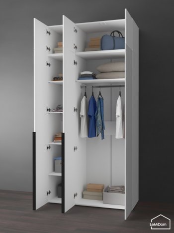 Шкаф с антресолью 1200 мм Linnea MHR-3A-1 2450х1200х510 (Белый-М 11.1.1) в Новоуральске - novouralsk.mebel-e96.ru