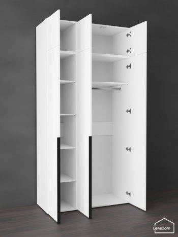 Шкаф с антресолью 1200 мм Linnea MHR-3A-1 2450х1200х510 (Белый-М 11.1.1) в Новоуральске - novouralsk.mebel-e96.ru