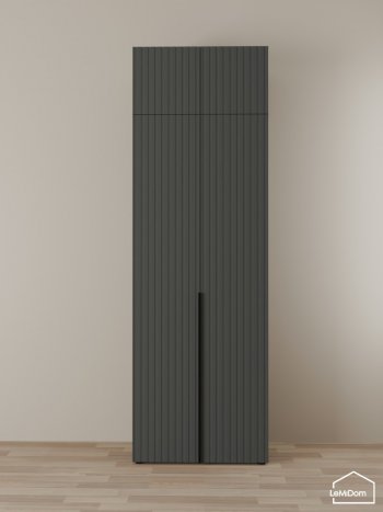 Шкаф с антресолью 800 мм Linnea MHR-2A-1 2450х800х510 (Графит-М 11.1.25) в Новоуральске - novouralsk.mebel-e96.ru