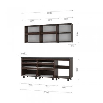 Кухонный гарнитур Лофт 2000 мм (БТС) в Новоуральске - novouralsk.mebel-e96.ru