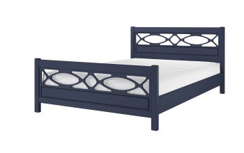 Кровать из массива Лоренса Темный лазурный (БМ) в Новоуральске - novouralsk.mebel-e96.ru