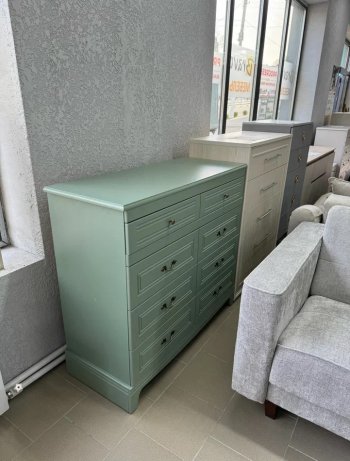 Комод 8 ящиков Лорето, зеленый самшит (БМ) в Новоуральске - novouralsk.mebel-e96.ru