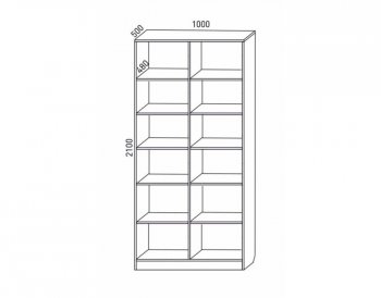 Шкаф распашной 1000 мм М6-2.4 Б+Б 100 (М6) в Новоуральске - novouralsk.mebel-e96.ru