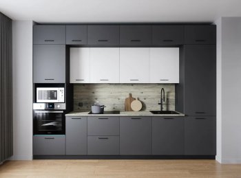 Кухонный гарнитур Меренга 3400 мм МДФ (Санвут) в Новоуральске - novouralsk.mebel-e96.ru