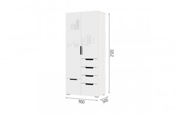 Шкаф 2-х ств. 900 мм Миа ШК 052 (СтендМ) в Новоуральске - novouralsk.mebel-e96.ru