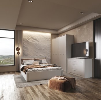 Спальный гарнитур Монако Кашемир (модульный) (БТС) в Новоуральске - novouralsk.mebel-e96.ru