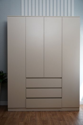 Шкаф распашной Мори 1600 мм сатин (ДСВ) в Новоуральске - novouralsk.mebel-e96.ru