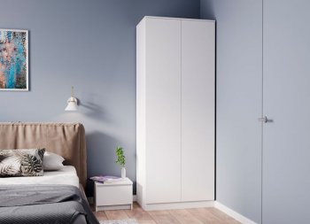 Шкаф двустворчатый Мори МШ800.1 белый (ДСВ) в Новоуральске - novouralsk.mebel-e96.ru