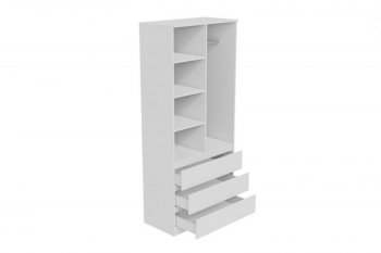 Шкаф 900 мм Мори 900.2 белый высота 2100 мм (ДСВ) в Новоуральске - novouralsk.mebel-e96.ru