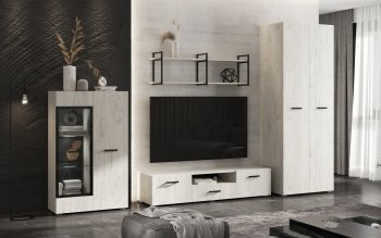 Стенка Нэнси new крафт белый (Миф) в Новоуральске - novouralsk.mebel-e96.ru