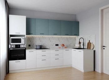 Угловой кухонный гарнитур Ниагара 3200*1400 мм МДФ/ЛДСП Sanvut в Новоуральске - novouralsk.mebel-e96.ru