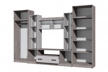 Стенка Николь-2 крафт серый/кашемир (Зарон) в Новоуральске - novouralsk.mebel-e96.ru