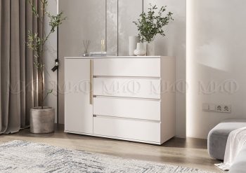 Комод 1 дверь 4 ящика (1200) Норд, кашемир (Миф) в Новоуральске - novouralsk.mebel-e96.ru