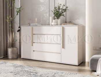 Комод 2 двери 4 ящика (1600) Норд, кашемир (Миф) в Новоуральске - novouralsk.mebel-e96.ru