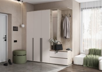 Прихожая Норд+Шкаф 1200, крафт серый/кашемир (Миф) в Новоуральске - novouralsk.mebel-e96.ru