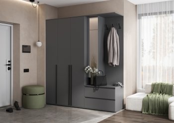 Прихожая Норд+Шкаф 1200, графит (Миф) в Новоуральске - novouralsk.mebel-e96.ru